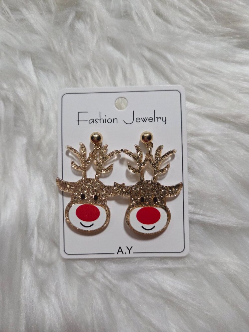 Reindeer Design Earrings